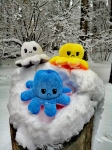 ПРОМО Комплект 3 броя Плюшен октопод с две лица REVERSIBLE OCTOPUS PLUSH