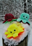 ПРОМО Комплект 3 броя Плюшен октопод с две лица REVERSIBLE OCTOPUS PLUSH