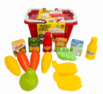 Детска Пазарска КОШНИЦА с ПРОДУКТИ 25СМ