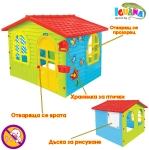 Детска къщичка Garden House с дъска за рисуване, Отварящи се врата и прозорци, хранилка за птички | Iguana.bg