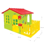 Детска къщичка Garden House с ограда и дъска за рисуване, Отваряща се врата и хранилка за птички | Iguana.bg