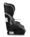 Детски СТОЛ ЗА КОЛА DELUXE ТЪМНОСИВ 1/2/3 (9-36кг)