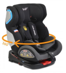 Детски СТОЛ ЗА КОЛА COLONEL 360° ТЪМНОСИВ 0/1/2/3 (0-36кг)