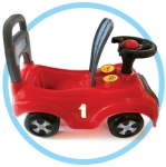Кола за яздене, бутане с Очички, Бипка и багажник, Моята първа Ride-On DOLU, до 25 кг