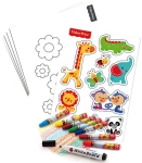 FISHER PRICE Дъска за писане EASEL за развитие на Въображението, Пространственото и Триизмерно Мислене и Координацията, 21 части