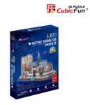 Cubic Fun 3D Пъзел Notre Dame de Paris, LED inside, 149 части