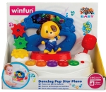 WINFUN Цветно Пиано с Танцуващо Куче,звук и светлини, Beat Bop