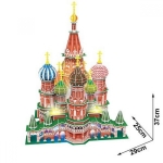 Cubic Fun Пъзел 3D St.Basil's Cathedral (Russia), 224 части, LED светлини