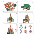 Cubic Fun Пъзел 3D St.Basil's Cathedral (Russia), 224 части, LED светлини