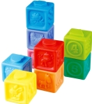 PlayGo Комплект цветни, меки кубчета - пирамида, 9бр