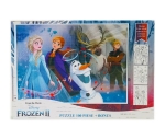 Пъзел 100 части FROZEN + ПОДАРЪК 3 страници и 4 молива за оцветяване Замръзналото кралство