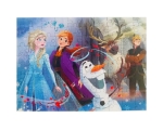 Пъзел 100 части FROZEN + ПОДАРЪК 3 страници и 4 молива за оцветяване Замръзналото кралство