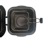 Фритюрник Crown CDF-1580IX, 1,5 л, 800W, Незалепващо покритие, Регулируем термостат 80°~190°C, Инокс, 2 ГОДИНИ ГАРАНЦИЯ