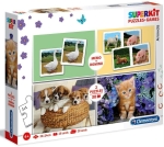 CLEMENTONI SUPERKIT Пъзел Animals/Животинчета  2в1, 2х30 части + Memo/Игра за памет и Dominо/Домино