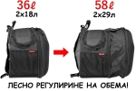 Дисаги Чанти за Мотор Komine 2 броя странични, Карбонови, обем 58 литра