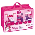DOLU UNICORN Конструктор Jumblocks в чанта, 70 части, розов