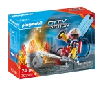 Playmobil - Занимателен игрален  комплект Пожарникари, 24 елемента