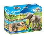 Playmobil - Занимателен игрален комплект Местообитание на слонове, 17 елемента
