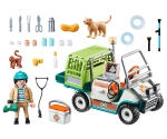 Playmobil - Занимателен игрален комплект  Ветеринар с кола, 65 елемента