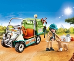Playmobil - Занимателен игрален комплект  Ветеринар с кола, 65 елемента