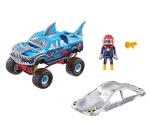 Playmobil - Занимателен комплект за игра Каскадьорско шоу, Камион Акула, 45 елемента