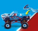 Playmobil - Занимателен комплект за игра Каскадьорско шоу, Камион Акула, 45 елемента