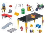 Playmobil - Занимателен комплект за игра Каскадьорско шоу, Сервизна палатка, 49 елемента