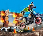 Playmobil - Занимателен комплект за игра Каскадьорско шоу, Мотоциклет с огнена стена, 26 елемента