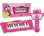 Bontempi - Комплект Мини електронен синтезатор с микрофон, 22 бутона