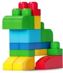Mega Bloks Конструктор Първи строители, 60 части, син