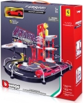 Bburago Ferrari - Състезателен гараж с 1 брой кола,  paзличнa aтpaкция на всеки етаж