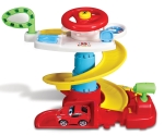 Bburago Junior - Писта за игра Движение в града Ferrari 3в1 голям светещ светофар, сгъваема част с волан и километраж и звукови ефекти
