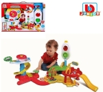 Bburago Junior - Писта за игра Движение в града Ferrari 3в1 голям светещ светофар, сгъваема част с волан и километраж и звукови ефекти