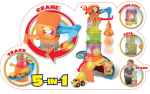 Bburago Junior - Кран за игра Volvo 5в1 с камион и топче