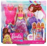 Кукла Barbie/Барби - Комплект с три костюма: русалка, фея и принцеса