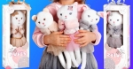 Кукла Lolly Puffs 33см, 3 вида - Мече, Коте и Зайче, В подаръчна кутия