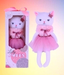 Кукла Lolly Puffs 33см, 3 вида - Мече, Коте и Зайче, В подаръчна кутия
