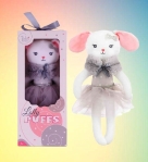 Кукла Lolly Puffs 33см, 3 вида - Мече, Коте и Зайче, В подаръчна кутия
