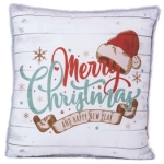 Коледна възглавница Merry Christmas and Happy New Year, 34х34 см