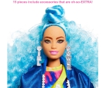 Кукла Barbie - Екстра: Синя къдрава коса