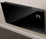Конвекторна печка Elite GHD-20, 2000W, Стъклен панел, Дисплей и таймер, 2 степени, За стена или под, Черен