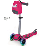 Детски скутер smarTrike Т1 със седалка или без 3в1, розов
