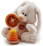 Дървена играчка Sevi - Магнитни рингове, Лъв