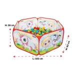 Детски Сгъваем басейн с 200бр цветни топчета,  92x81x40см | Iguana.bg