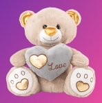 Мече със сърце LOVE 25см или 35см в два цвята
