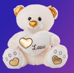 Мече със сърце LOVE 25см или 35см в два цвята