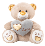 Мече със сърце LOVE 25см или 35см в два цвята