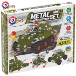 Метален конструктор военни машини, 4 модела, 430 части, TECHNOK, Украйна