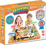 Говорещ и Разказващ Пъзел „Сафари“ на Български – 20 Елемента (48×33 см), от EVA Пяна, с Добавена Реалност на 16 Езика, 20×24×7 см