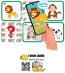 Говореща и Разказваща Мемо Игра „Памет с Животни“ на Български – 28 Елемента, 14 Двойни Карти (7×7 см), с Добавена Реалност на 16 Езика, 24×12×5 см